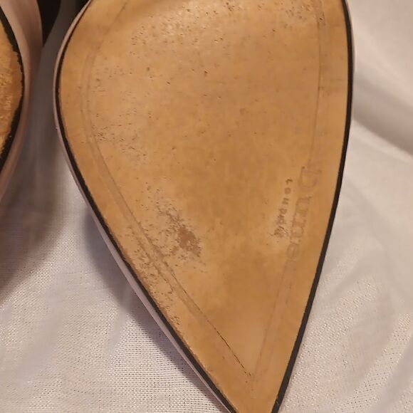 Dune London Anisa black/soft pink 2 tone leather stiletto heels size EU 38 US 7 - Picture 7 of 10